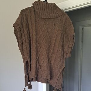 Cozy Brown Cable Knit Sweater